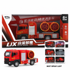 Full metal fire truck with light & sound & with Mist Spray feature