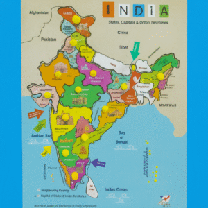 WOODEN INDIA MAP