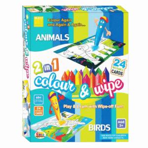 2in1 COLOUR & WIPE ANIMALS & BIRDS EKTA