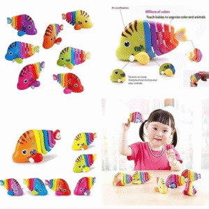 WIND UP COLOURFUL FISH 14PC DISPLAY COUNTER BOX 6637