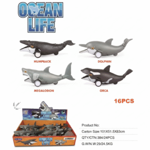 OCEAN ANIMAL 16PCS COUTER DISPLAY BOX H35