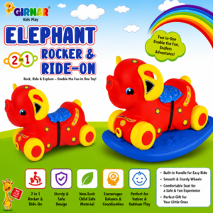 GIRNAR 2IN1 ROCKER ELEPHANT BOX PACKED UNITED