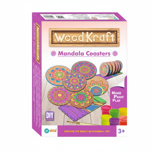 WOOD CRAFT MANDALA COASDTER